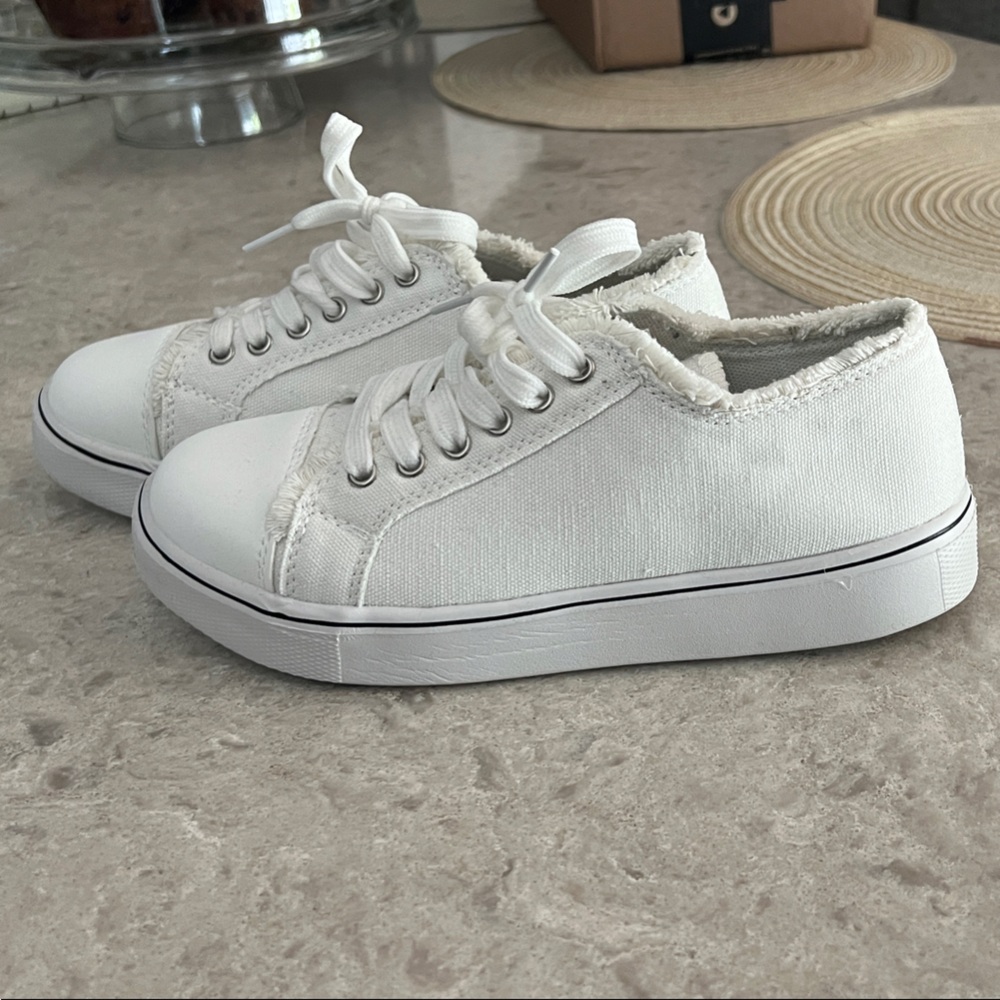 Women's Classic White Canvas Sneakers